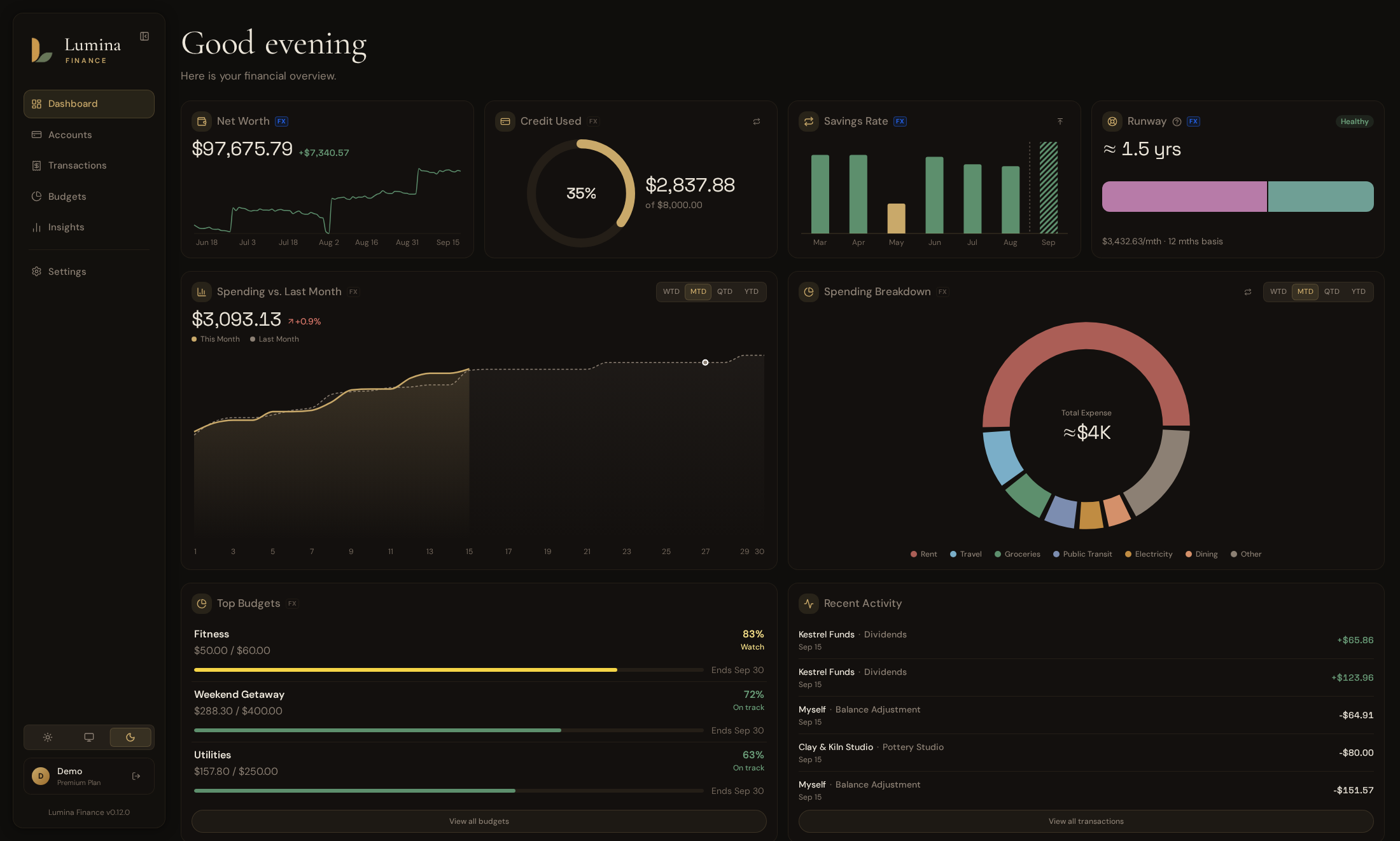 Lumina Finance screenshot 1
